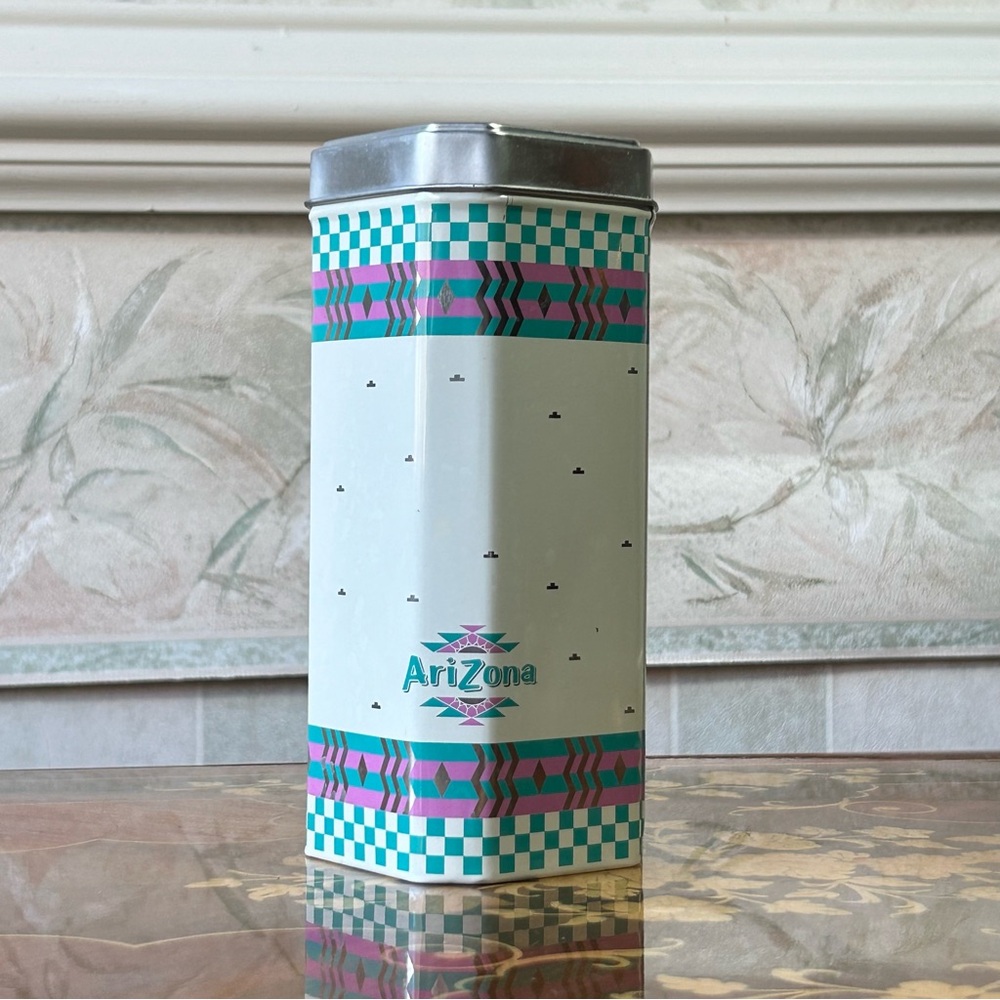 Vintage Arizona Tea Tin Retro Southwest Kitchen Decor Collectible Container